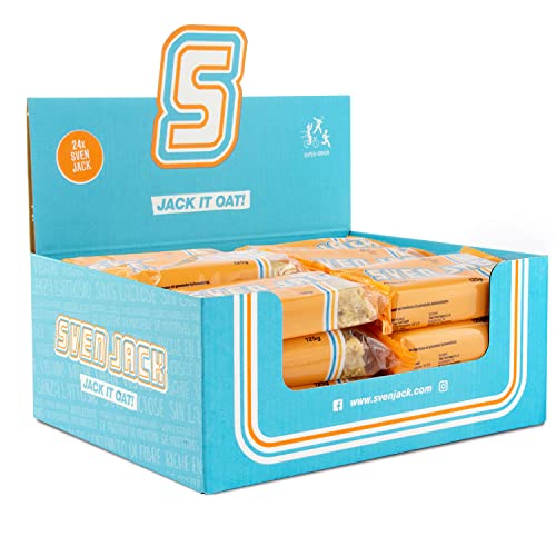 Sven Jack ( Energy Cake ) - Aprikose 24x 125g (3kg) - Fitness Riegel aus Haferflocken mit langkettigen Kohlenhydraten - Energie & Ausdauer Riegel für den Alltag mit weniger Zucker Cover