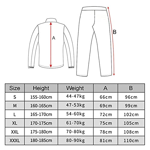 Traje Impermeable para Hombre y Mujer, Talla L Negro miniatura 2