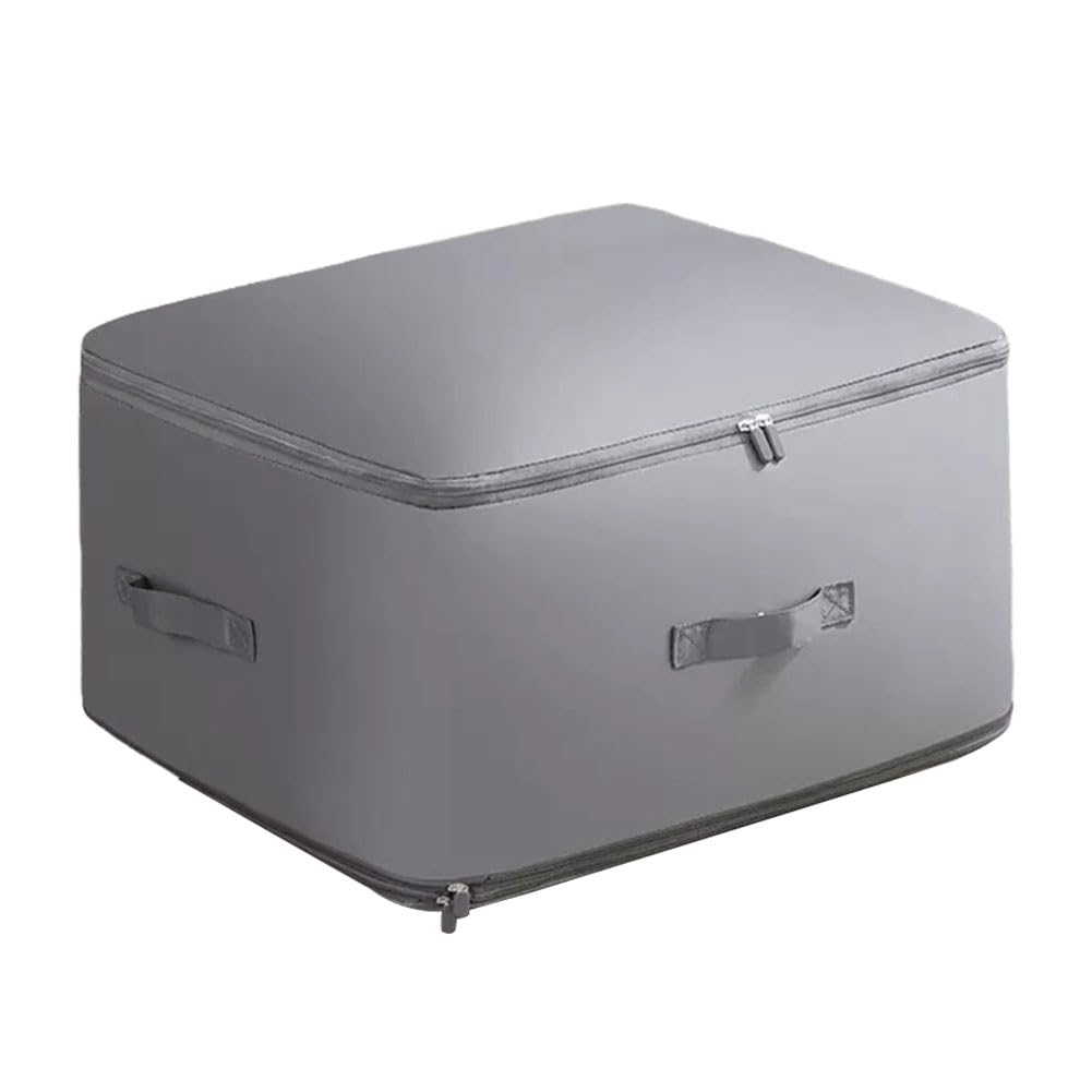 Space Saving Self Compression Organizer Compression Packing Cubes Comforter Storage Bag for Comforters Bedding Blankets Clothing Pillows (Grey 54 * 42 * 30CM)
