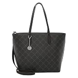 Tamaris Damen Shopper Tasche mittelgroß Rauten-Prägung Anastasia Classic 30107, Farbe:Grün