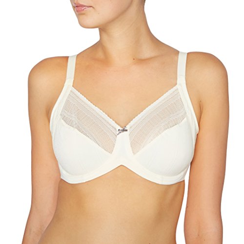 Lilyette Womens Enchantment Lace Minimizer Underwire Bra, Ivory/Rum Raisin, 38Ddd #TOP23