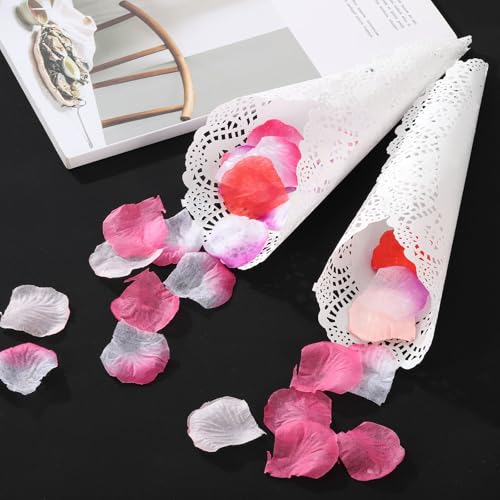 Napperons en papier blanc dentelle pour décoration de table de mariage - 5