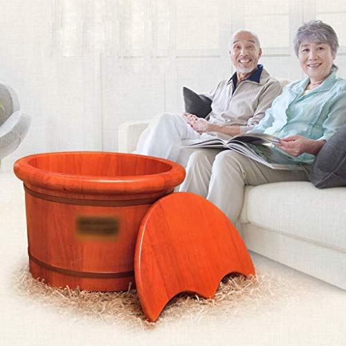 Spa de pies en madera maciza de cedro con diseño de masaje miniatura 4