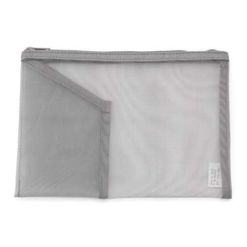Image of MUJI NDC18A0S Nylon Mesh Case with Pockets Gray for B6 Size