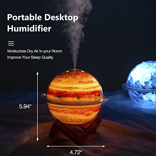 Mini Humidifier - Galaxy Cool Mist Personal Humidifier Led Light Auto Shut-Off For Baby Kids Office Bedroom (Jupiter) #TOP1