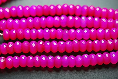 Pink Chalcedony Faceted Rondelles de 9-10mm pour réparer et personnaliser vos bijoux