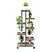 Produktbild Hyzb Blumentopf Rack 7-Schicht Holz Balkon Wohnzimmer Pflanze Display Stand Garten Dekoration Regal Anti-Korrosion Multifunktionale Vertikale Halter Für Verschiedene Pflanzen (Size : with Wheels)