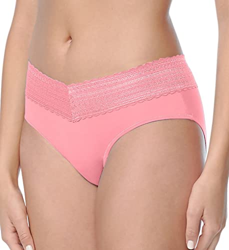 Image of Warner's womens No Pinching No Problems Dig-free Comfort Waist With Lace Cotton Hi-cut Rt2091p