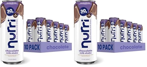 Image of Nurri - 30g Protein Ultra Filtered Milk Shake - Chocolate - Lactose Free, Low Sugar, 150 Calories, 10 Vitamins and Minerals - 11 fl oz, 10 Cans (Pack of 2)