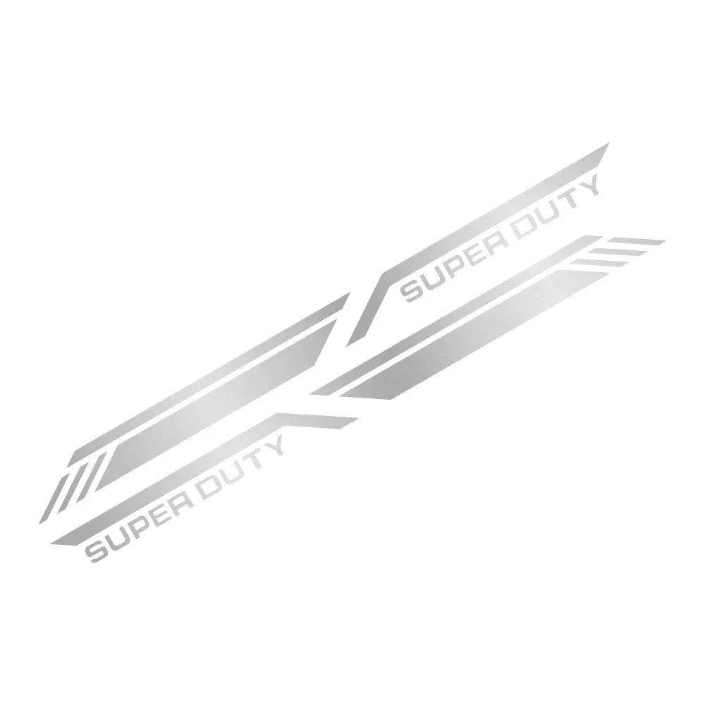 Side Sticker Car Stripes Style Decor Decal Truck Vinyl Cover(Matt Silver)