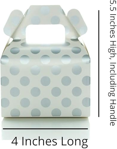 Miniatura 9 de Food With Fashion Cajas de dulces azul claro, caja de regalo de lunares azul bebé (paquete de 12)  Cajas de dulces para bufé, suministros de mesa de