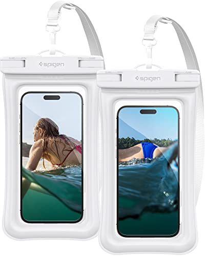 Spigen Aqua Shield A610 Custodia Impermeabile Smartphone IPX8, Cover Galleggiante 2 Pezzi Compatibile con iPhone 15 Pro Max, 14 Pro, 13, Xiaomi 13T, Galaxy S24 Ultra,Pixel 8 - Floating Bianco