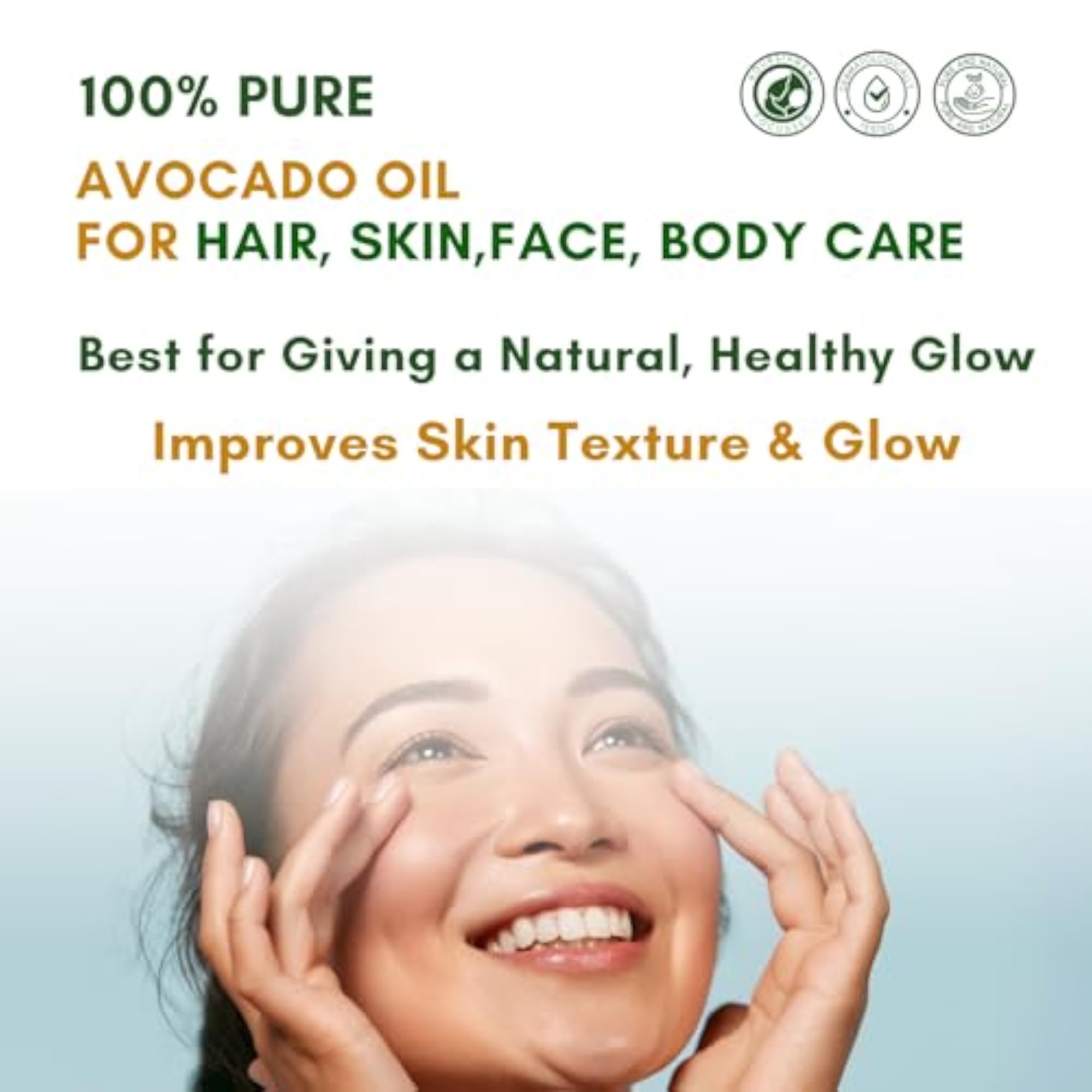 Avocado Oil For Hair Growth, Moisturizing Skin & Face