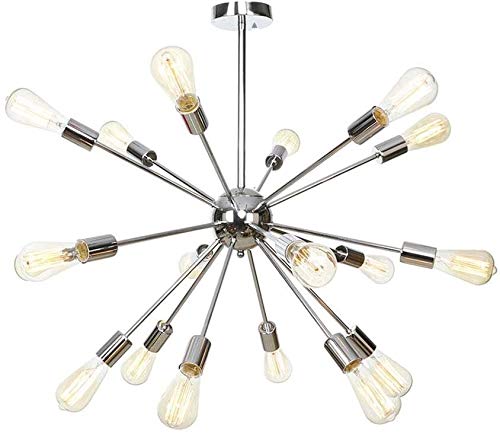 Chandelier Sputnik pour éclairer un salon sombre avec suspension réglable laiton