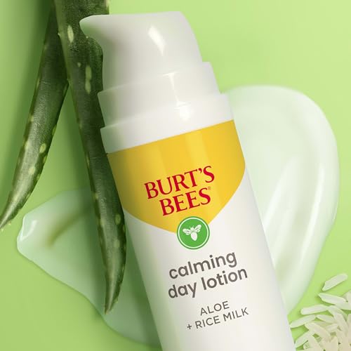 Burt's Bees Calming Day Face Lotion, 1.8 oz. Bottle | Made with Aloe and Rice Milk, Soothing Face Lotion for Sensitive Skin, 98.9 Percent Natural Origin Skin Care - image 7