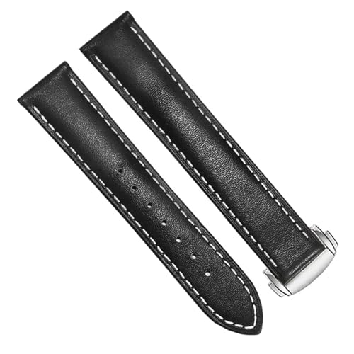 Bracelet Montre Cuir Omega Seamaster 300 Brun Noir Boucle Pliante