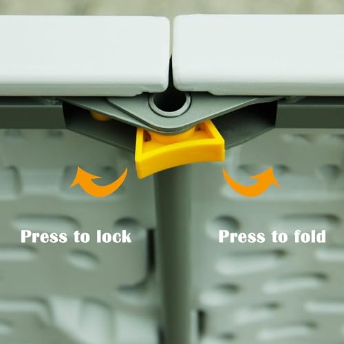 طاولة قابلة للطي ومتعددة الاستخدامات وشديدة التحمل لجميع المناسبات والأنشطة الخارجية والداخلية، من الصافي - اي اس تي، بلاستيك