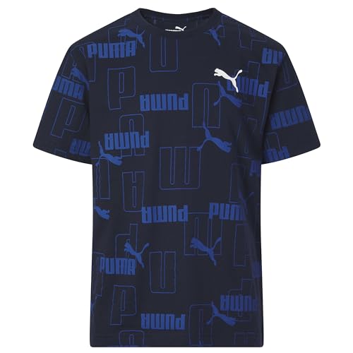 Image of Puma Boys' Short Sleeve Cotton Graphic T-Shirt, Crewneck