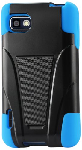 Reiko Silicon Case/Protector Cover For Lg Optimus F3 - Non-Retail Packaging - Navy/Black #TOP26