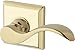 Baldwin FD.CUR.TSR Curve Dummy Leverset with Traditional Square Rose, Polished Chrome