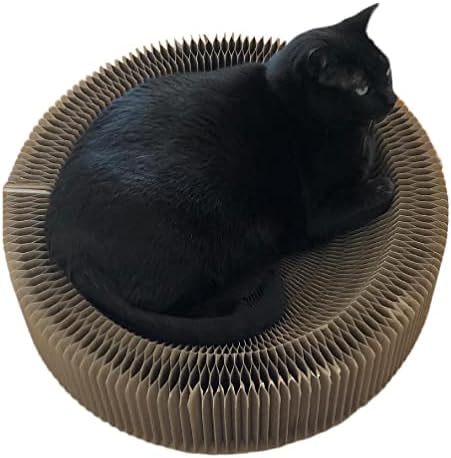 Almohadilla de cartón para rascar gatos Cama de salón Almohadilla redonda para rascador de gatos Cama de descanso Almohadilla de arañazos para rascador de gatos M Rascador de gatos Salón de cartón