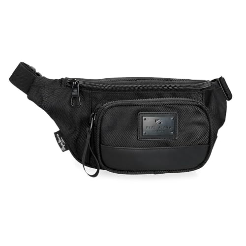 Pepe Jeans Blackmore Riñonera Negro 30x13x5 cms Poliéster con Detalles en Piel Sintética 2,03L by Joumma Bags
