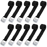 Zythrem 10Pcs Ratchet Tie Down Straps, 40cm x 20 mm Bike Rack Straps, Heavy Duty Lashing Strap, Adjustable Tensioning Belts with Quick Release Cam Bukle for Motorcycle, Van, Luggage, Cargo