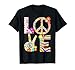 Love Peace Sign Hippie Groovy 60s 70s Party Outfit Retro T-Shirt