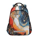 AIXIWAWA Render Painting Backpack for Travel Hiking, Unisex Laptop Backpack Daypacks with Padded Straps and Back 11.6×4.9×16.7 IN