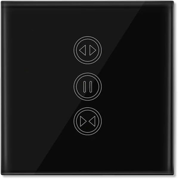 JXQXHCFS Tuya Smart Life WiFi Curtains Blinds Switch Roller Shutter Electric Motor Compatible with Google Home Alexa Voice Control Connected House Engine-Style 1 Black