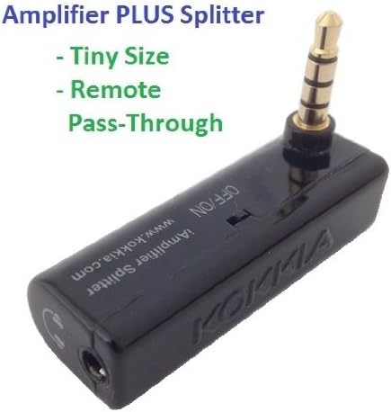 iAmplifier + Splitter : Tiny Portable Headphone Amplifier+Splitter, with Remote Control & Microphone pass-through, for iPhones/iPads/iPods, Android/Windows/Samsung SmartPhones/Tablets/PCs, etc