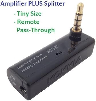 iAmplifier + Splitter : Tiny Portable Headphone Amplifier+Splitter, with Remote Control & Microphone pass-through, for iPhones/iPads/iPods, Android/Windows/Samsung SmartPhones/Tablets/PCs, etc