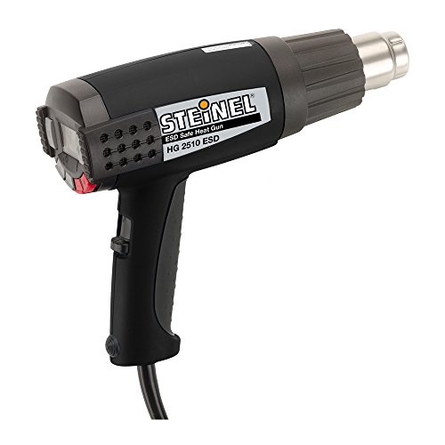 Steinel HG 2510 ESD Programmable IntelliTemp Heat Gun with a LDC Display, 1600 W power, temperature and airflow continuously variable, lockable override control, ideal for use on electronics, aerospace, medical manufacturing, 34890