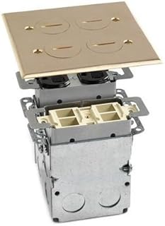 Lew Electric Swb-4-2p Floor Box & Brass Cover 2 Gang