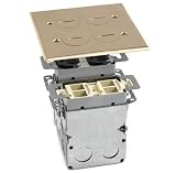 Lew Electric Swb-4-2p Floor Box & Brass Cover 2 Gang
