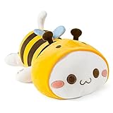 Onsoyours Cute Kitten Bee Plush Toy Stuffed Animal Kitty Soft Anime Cat Plush Pillow for Kids (Yellow Cat Bee, 12')