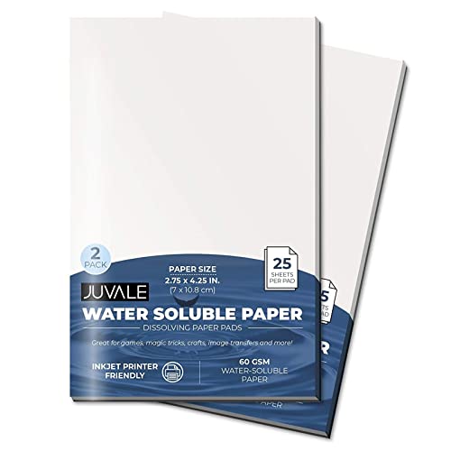 Carnet bloc-notes en papier soluble eau Juvale hydrosoluble format poche 10,8x6,9 cm x2