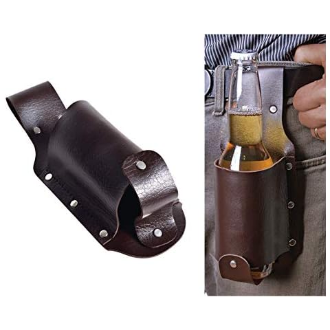 Ideas In Life Hands Free Belt Bottle Holder Holds Beer Water Drinks Hip Holster Pouch for Walking Hiking and Travel Cover
