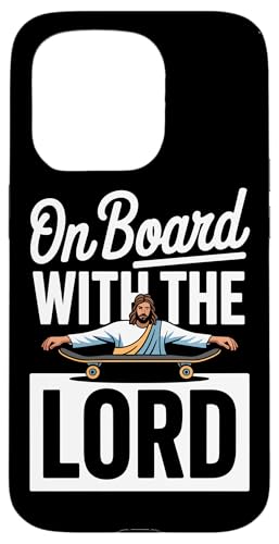 On Board With The Lord �X�P�[�^�[ Jesus �X�P�[�g�{�[�h �M�� �X�}�z�P�[�X iPhone 15 Pro �p
