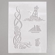 Efco 9320711 Stencil Maritime/4 Designs Din, Plastic, Transparent, A 5