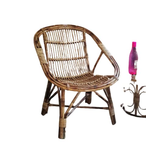 Bamboo Cane Rattan Chair for Home Living Room, Balcony(with Cushion)
