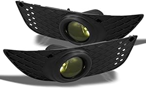 AKKON - For Mitsubishi Lancer Bumper Yellow Driving Fog Lights Driver/Passenger Lamps with Switch/Bulbs/Bezel