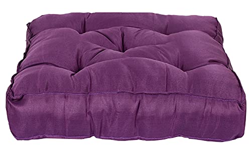 Image of Kuber Industries Microfiber Chair Pad|Chair Cushion Pad for Office, Home|Sitting Cushion|Pack of 2 (Purple)