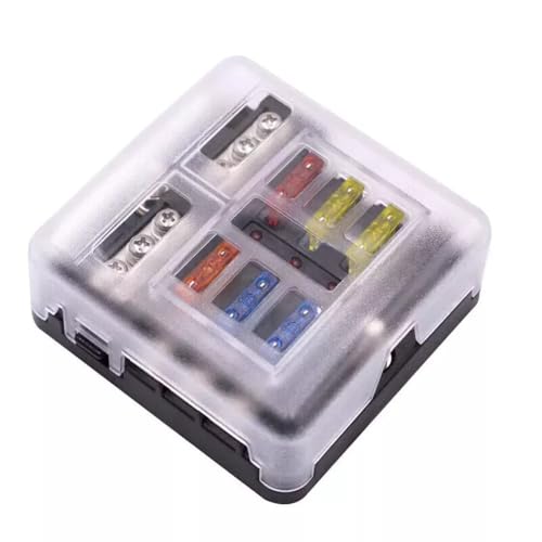 Caja de fusibles 12V/24V con luces LED indicadoras para una reparación rápida