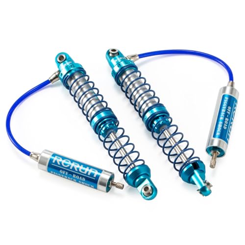 RXZIXYL Adjustable Oil Piggyback Shock Absorber 70-123mm with Remote Reservoir for 1/10 RC Crawler Axial SCX10 Wraith CAPRA RR10 TRX4 (100mm 2pcs)