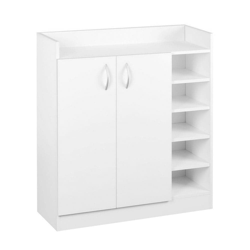 Artiss Shoe Rack Storage Cabinet 21 Pairs White Organiser Shelf Cupboard Footwear Solution Space Saving Home Organization Furniture Contemporary Design Durable Sturdy Easy Assembly Functional - White