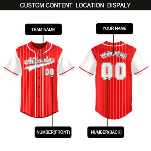 Custom Pinstripe National Team Baseball Jersey Shirts for Men Women miniatura 6