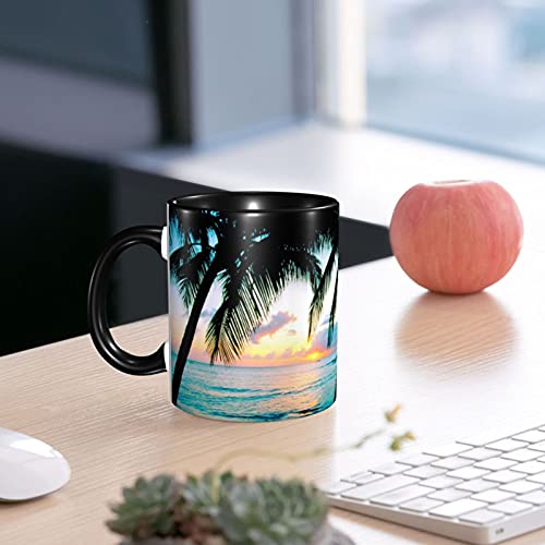 ULQUIEOR California Palm tree beach sun rise Funny Coffee Mugs for Women Men 12 Ounces Tea Cocoa Ceramic Cup Friends Cool Gadgets Personalized Novelty Gifts - Image 7