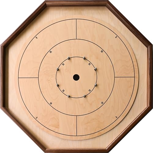 The Deluxe (Walnut Rail) - Juego Tradicional de Mesa Crokinole miniatura 1
