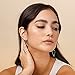 PAVOI 14K White Gold Plated Infinity Sterling Silver Post Hoop Earrings for Women